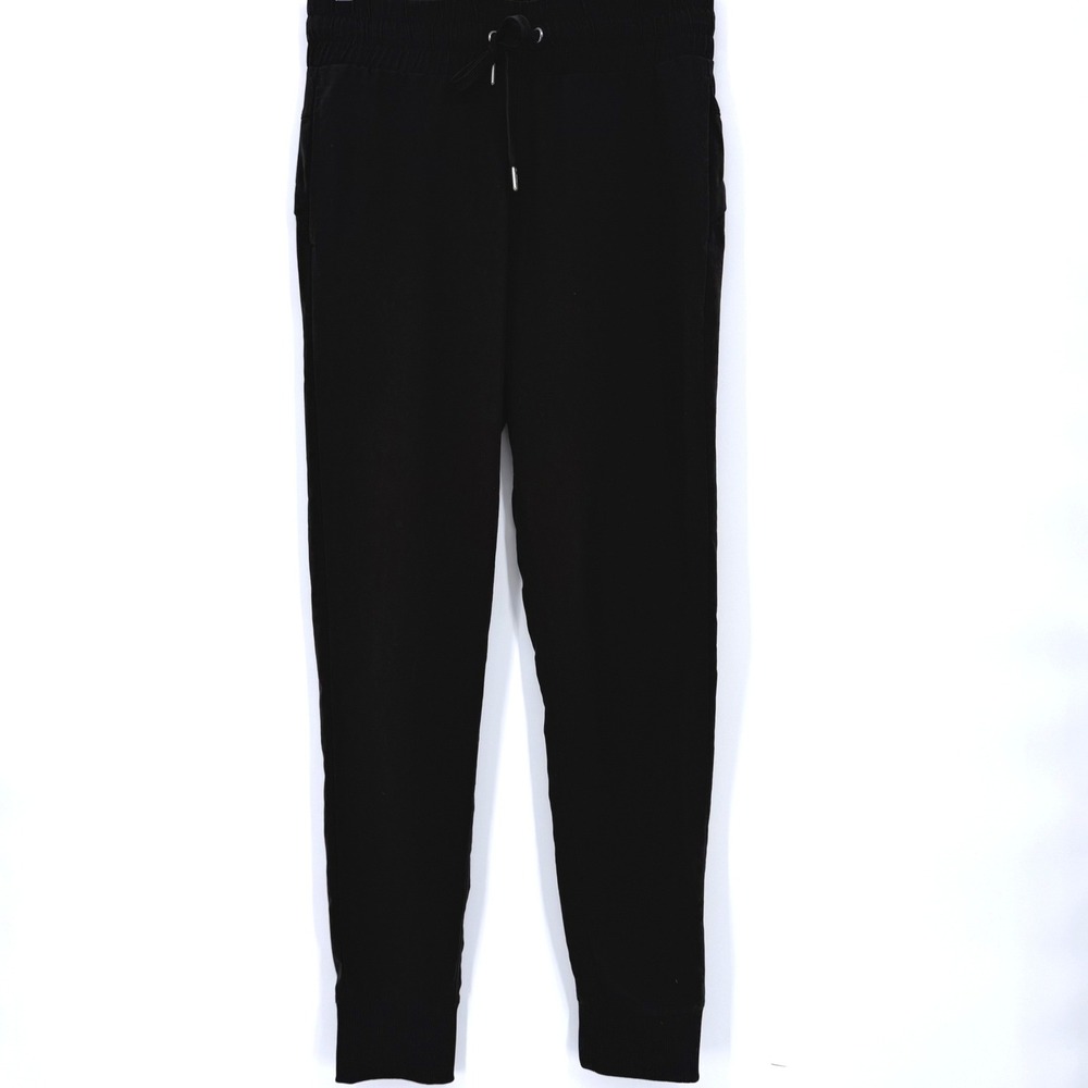 Kyodan Womens Black Activewear Joggers Drawstring Elastic Waist Pockets Size S